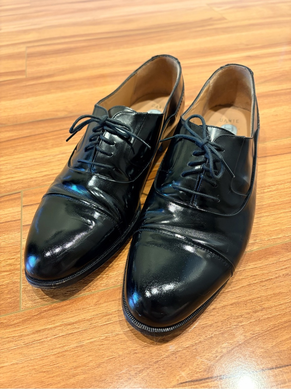 Made in Italy - Bally “Dante” Black Cap-Toe Oxford Dress Shoes